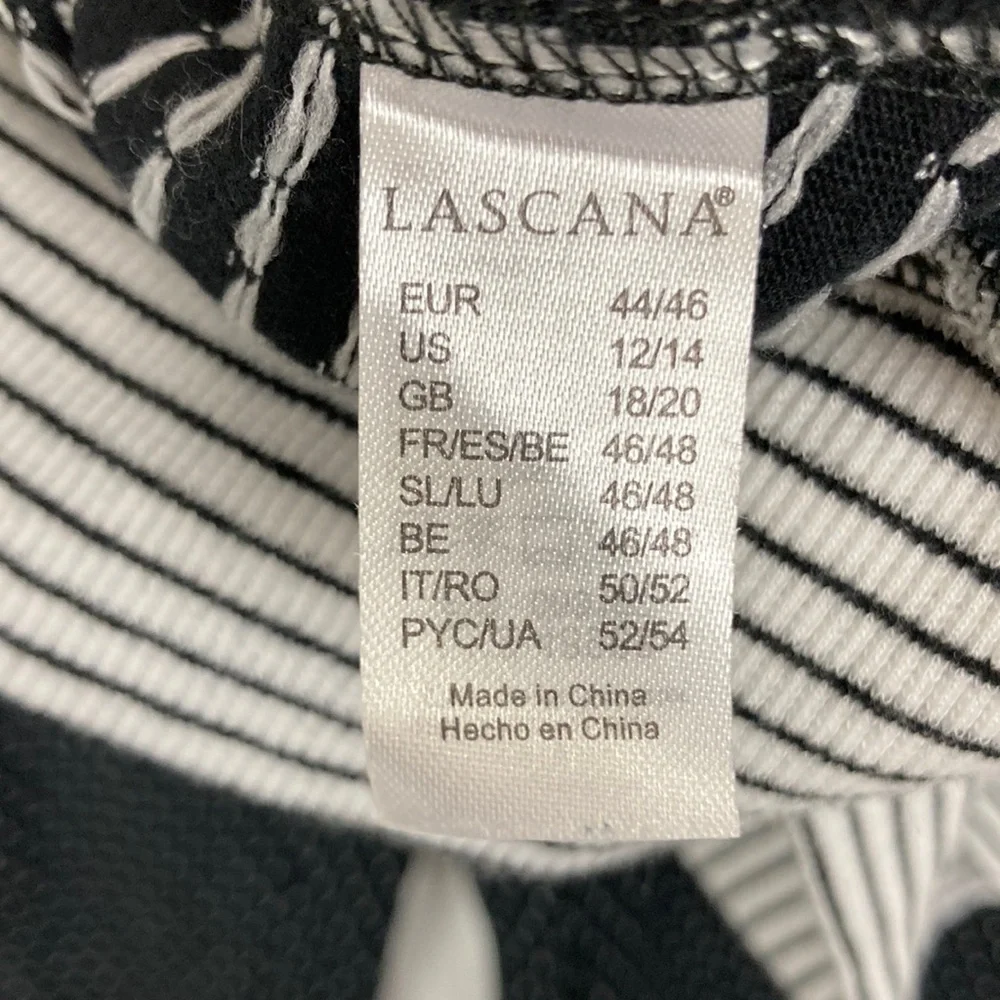 Lascana Women’s Black & White Polka Dot Lounge Set sz 12/14